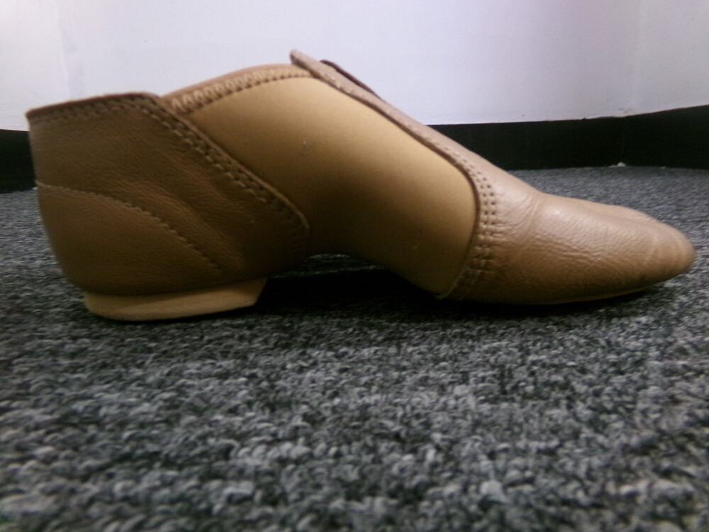 Dance Jazz Shoes Dance Class Girls 3M Slip On Leather Split Sole